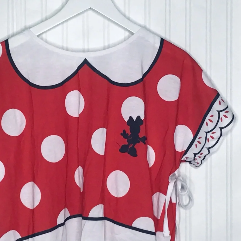 Disney Minnie Mouse polka dot wrap around nightgown or costume size XL - Picture 2 of 10